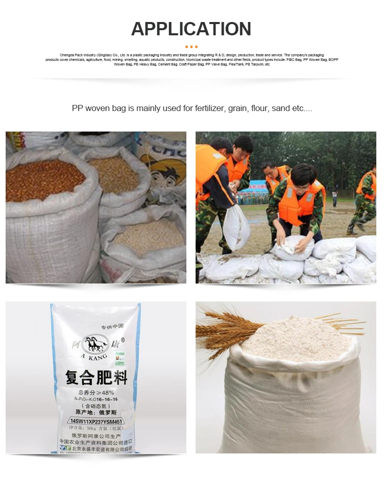 25kg 50kg Colorful PP Woven Fertizlier Printed Sugar Salt Fertilizer Animal Chicken Feed Agriculture Grain Rice Bean Bags